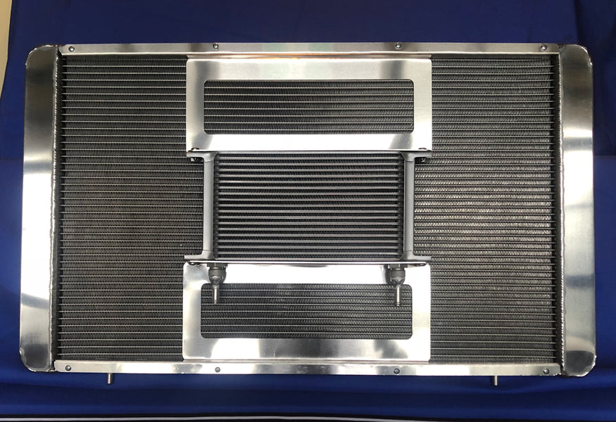 Jag Radiator with Heavy Duty Oil Cooler mounts
